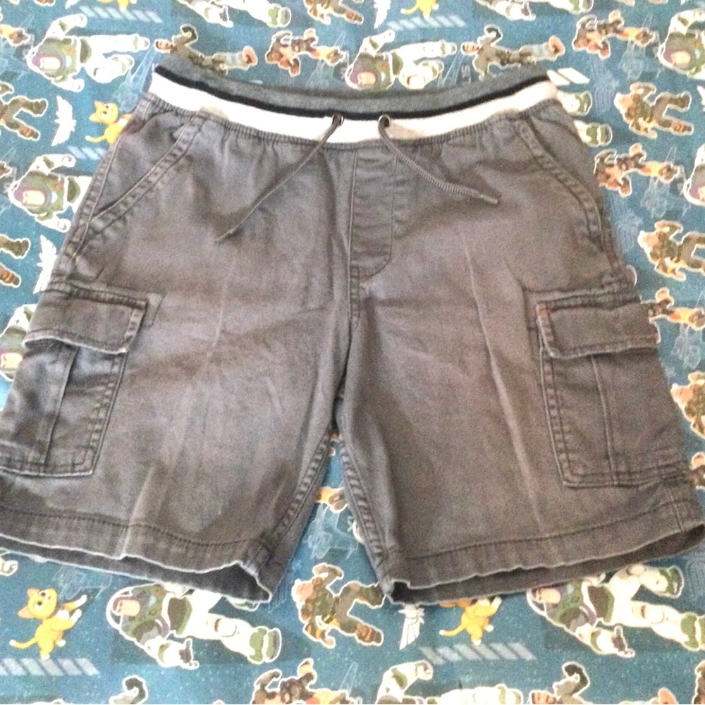 Boys wonder nation faded gray cargo shorts
